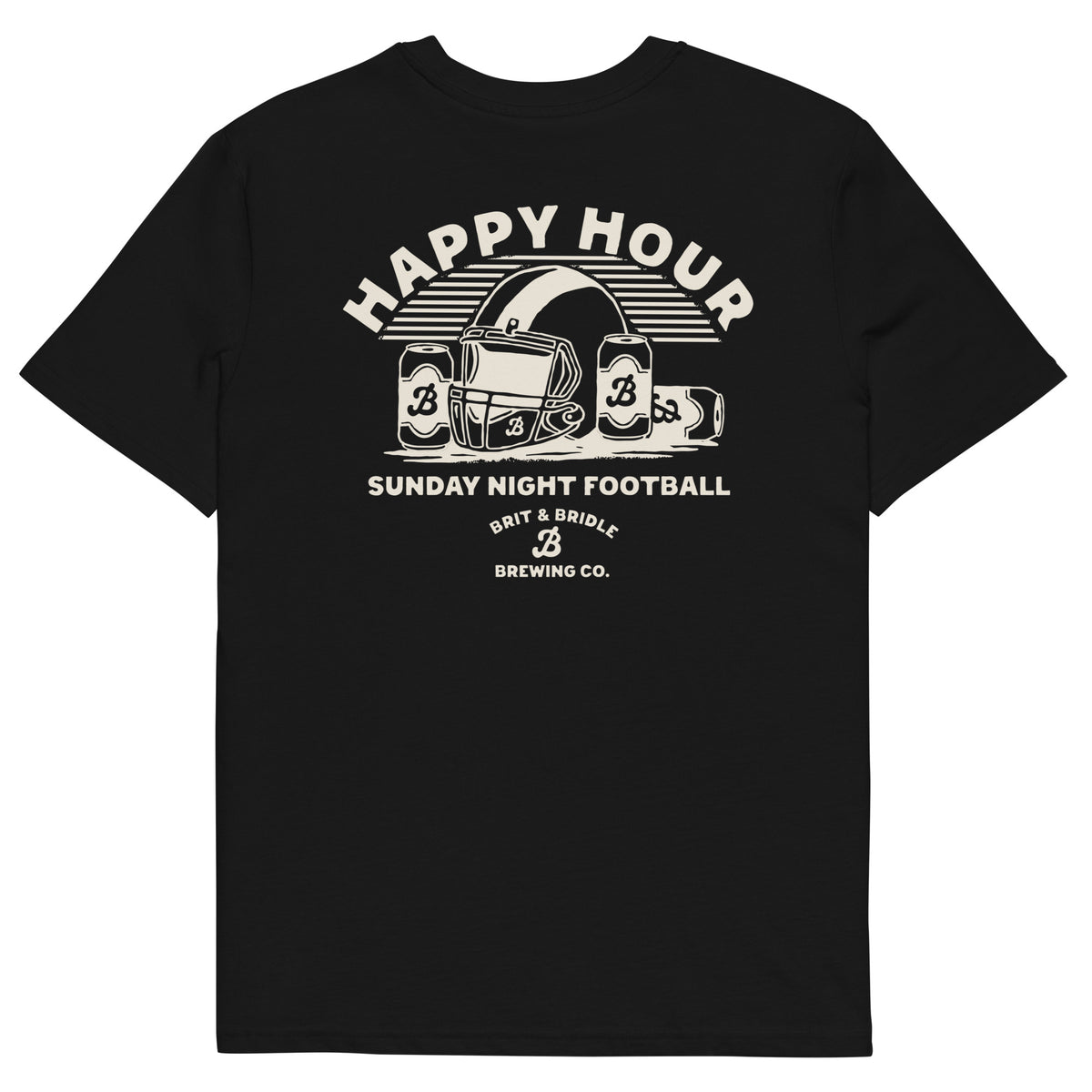 Happy Hour Football Organic Cotton T-Shirt Brit&Bridle