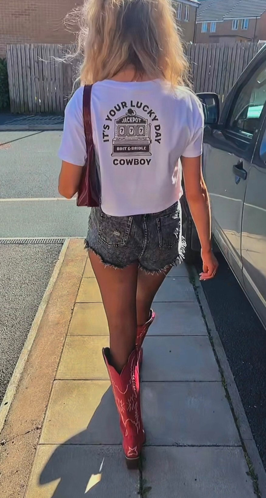 It's your lucky day cowboy crop top